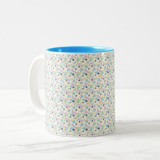 Custom All-Over Print Geometric Pattern Coffee Mug (Devant gauche)