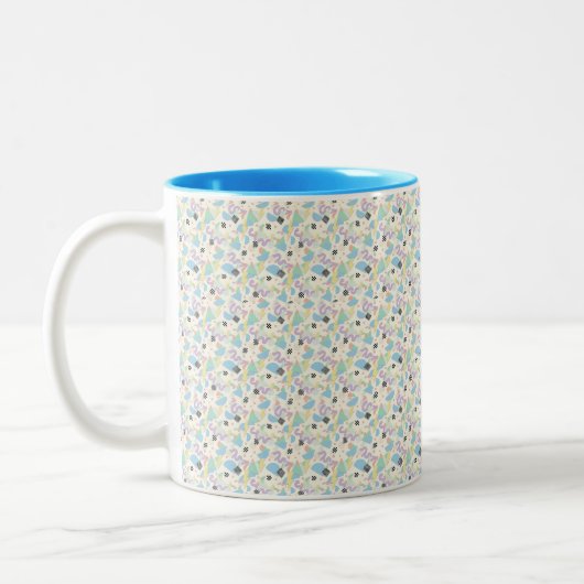 Custom All-Over Print Geometric Pattern Coffee Mug (Gauche)