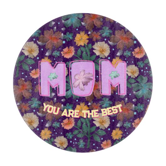 Custom and personalized mother's day gift  lumbar snijplank (Voorkant)