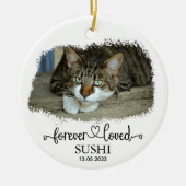 Custom Animal Forever Loved Keramisch Ornament (Voorkant)