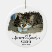 Custom Animal Forever Loved Keramisch Ornament (Achterkant)