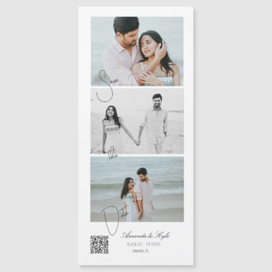 Custom announcement Photo Wedding magnet (Devant)
