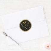 Custom Apiary Bedankt voor uw bestelling kleine bi Ronde Sticker (Envelop)