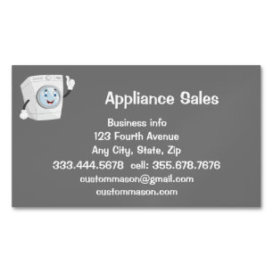 Custom Appliance Sales Visitekaartje Magnetisch Visitekaartje