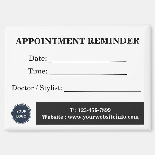 Custom Appointment Reminder Magnet (Recto)