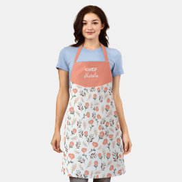 Custom Apron with Red Poppies Schort