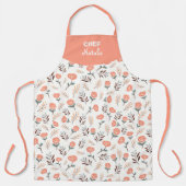 Custom Apron with Red Poppies Schort (Voorkant)