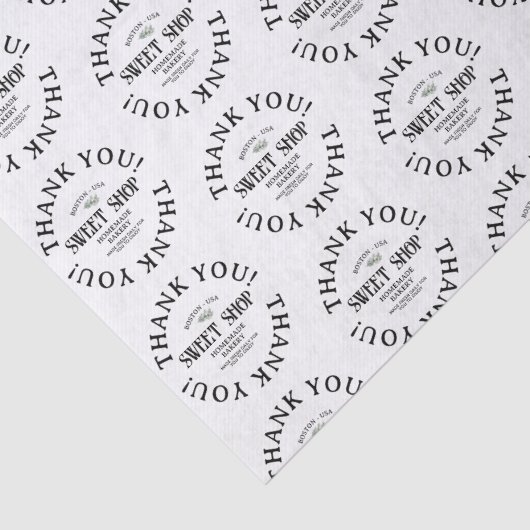 Custom Arch Logo Small Business Bedankt Tissuepapier (Detail)