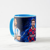 Custom Argentina Jersey Mug – Number 10 Football C Mok (Voorkant links)