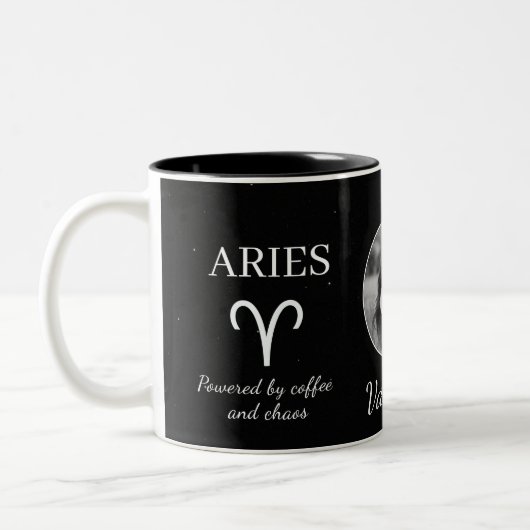 Custom Aries Zodiac Mug with Name & Traits (Gauche)