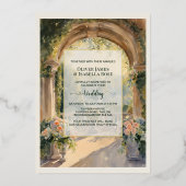 Custom Art Cliveden House Huwelijksuitnodiging Folie Uitnodiging (Voorkant)