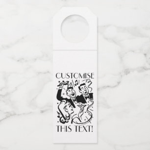 Custom Art Deco Cocktail Party Flessenhanger