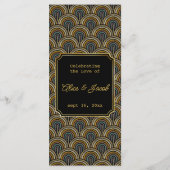 Custom Art Deco Embroidered-Style Wedding Menu (Dos)