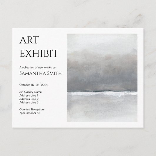 Custom Art Exhibit Invitation Briefkaart (Voorkant)