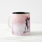 Custom Artistic Horse op Roze Mok (Voorkant links)
