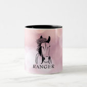 Custom Artistic Horse op Roze Mok (Center)