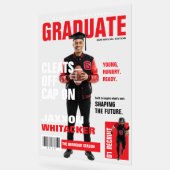 Custom Athlete Photo Graduation Magazine Display (Angle)