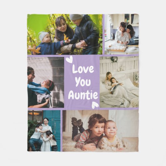 Custom Aunt Photo Throw Gift from Niece Blanket Fleece Deken (Voorkant)