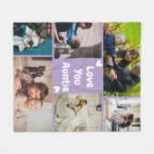 Custom Aunt Photo Throw Gift from Niece Blanket Fleece Deken (Voorkant (Horizontaal))