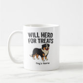 Custom Australian Shepherd “Will Herd for Treats”  Koffiemok (Links)