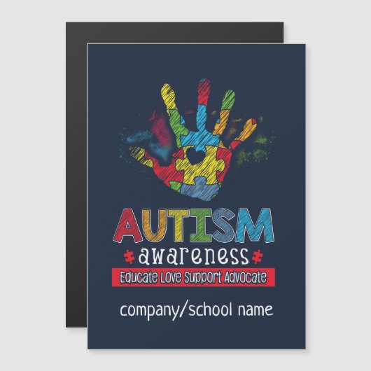 Custom Autism Awareness School Business (Voorkant / Achterkant)