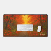 Custom Autumn Desk Mat | Back-to-School Dorm Decor (Clavier et souris)