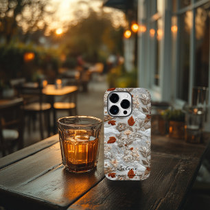 Custom Autumn Geborduurde Bloemen met Quote Case-Mate iPhone 14 Pro Hoesje