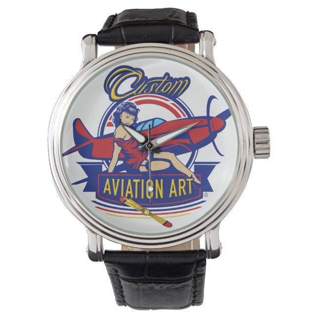 Custom Aviation Art eWatch Horloge (Voorkant)