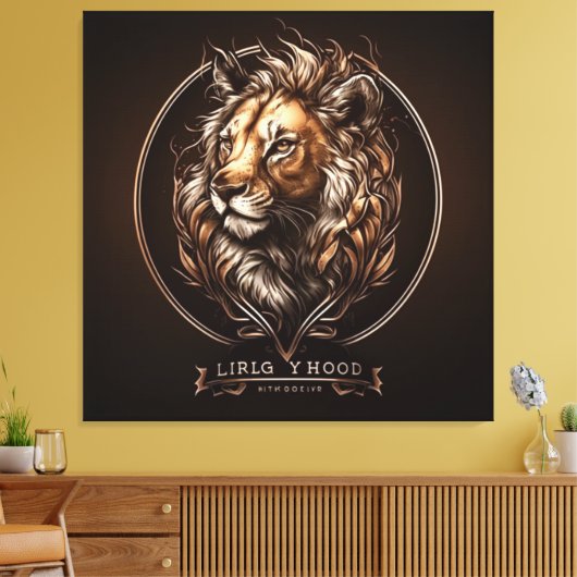 custom awesome logos #1 canvas afdruk (Insitu (Woonkamer))