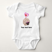 Custom Baby Bodysuit with Cute Sheep – Add Name (Voorkant)