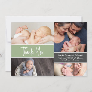 Custom Baby Boy Green-Baby shower Aankondiging