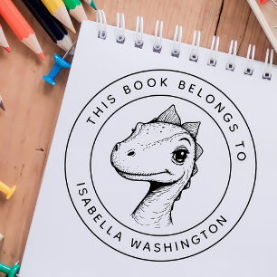 Custom Baby Dino Dit boek behoort tot de naam van Rubberstempel