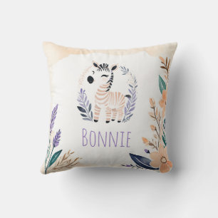 Custom Baby Donkey Pillow Boho Floral Design - Kussen