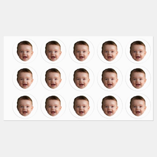 Custom Baby Face, Funny custom photo Labels (Vel)