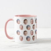 Custom Baby Face Mug Baby 3 Photos (Gauche)