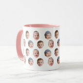 Custom Baby Face Mug Baby 3 Photos (Devant gauche)
