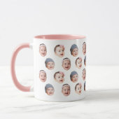 Custom Baby Face Mug Baby 3 Photos (Gauche)