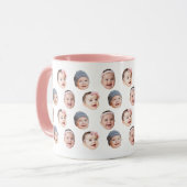 Custom Baby Face Mug Baby 3 Photos (Devant gauche)