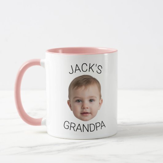 Custom Baby Face Mug for Grandpa (Gauche)