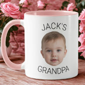 Custom Baby Face Mug for Grandpa