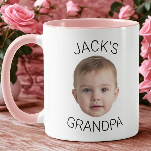 Custom Baby Face Mug for Grandpa Mok