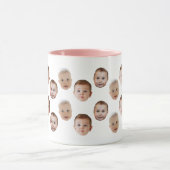 Custom Baby Face personalized photo  Mok (Midden)