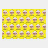 Custom Baby Face Photo Text Grandpa Inpakpapier Vel (Voorkant 3)