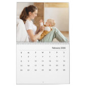 Custom Baby Girl & Family 14 Photo Calendar 2026 Kalender (Feb 2026)