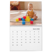 Custom Baby Girl & Family 14 Photo Calendar 2026 Kalender (Mar 2026)