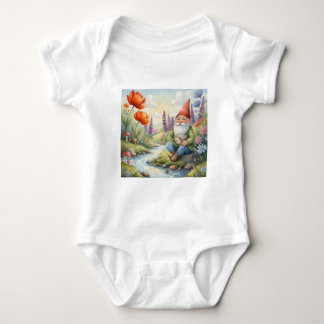 Custom baby gnome hedgehog one piece cotton romper