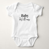 Custom Baby Name Unique Typography  Romper (Voorkant)