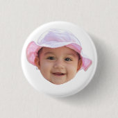 Custom Baby Photo, Baby Photo Face Ronde Button 3,2 Cm (Voorkant)