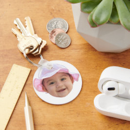 Custom Baby Photo, Baby Photo Face Sleutelhanger