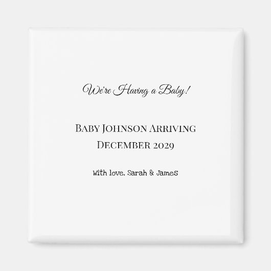 Custom Baby Reveal Kaart Magneet (Voorkant)